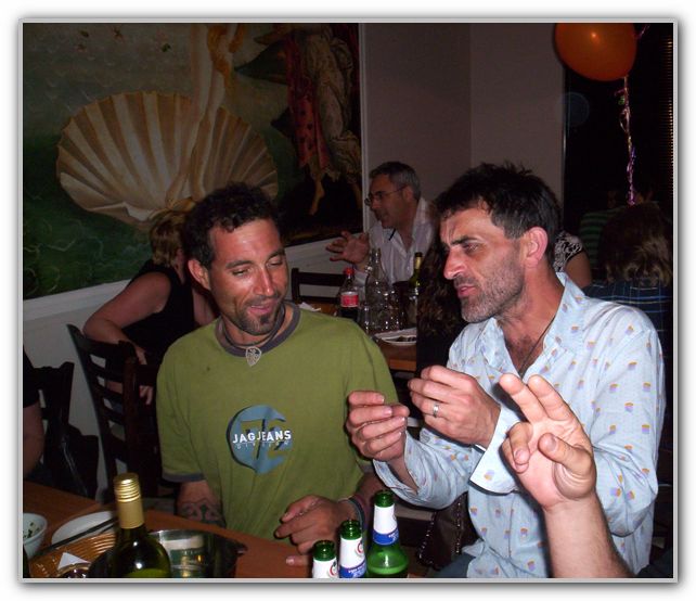 FJ & Stuart the twins at Jo Bday Party Feb 13th 2007